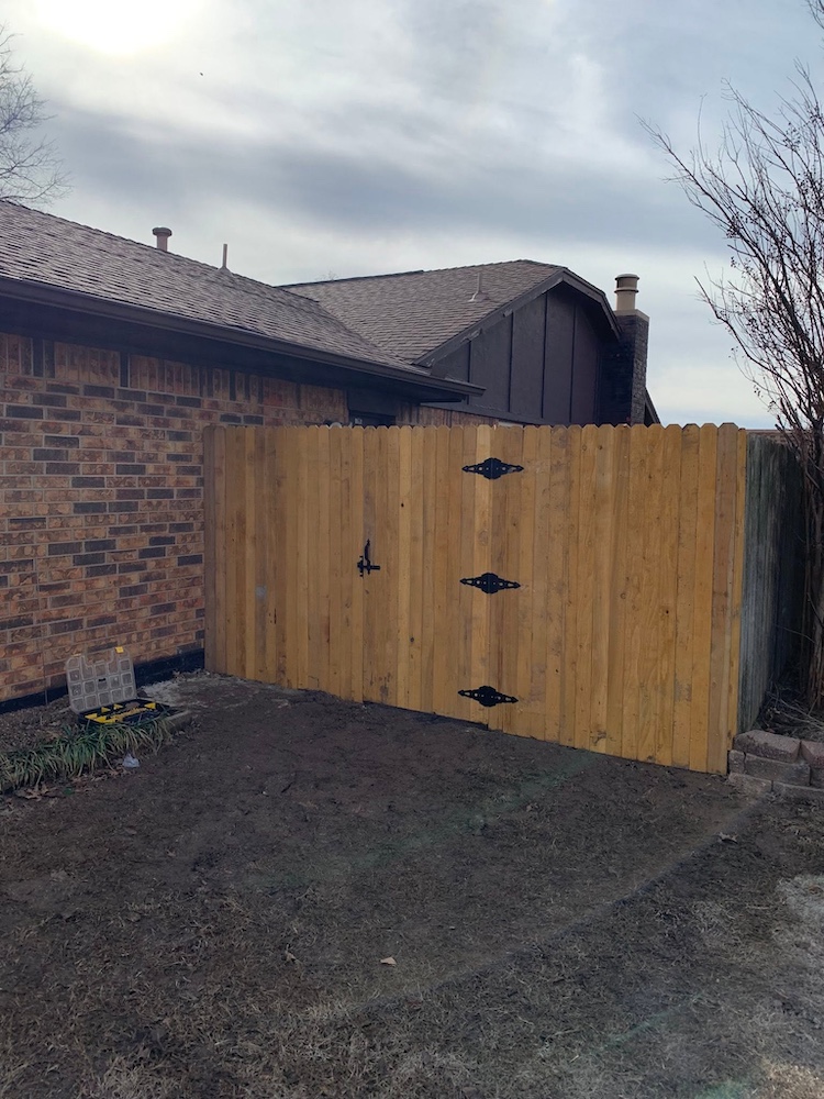 Lawn care results for a residential property near Newcastle, OK